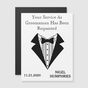 Best Man of Groomsman Reminder Magnetische Uitnodiging