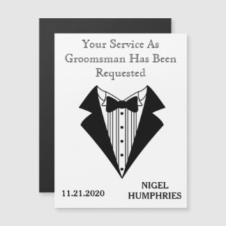 Best Man of Groomsman Reminder Magnetische Uitnodiging