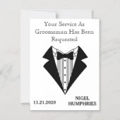 Best Man of Groomsman Reminder Magnetische Uitnodiging (Voorkant)