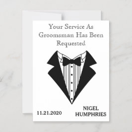 Best Man of Groomsman Reminder Magnetische Uitnodiging