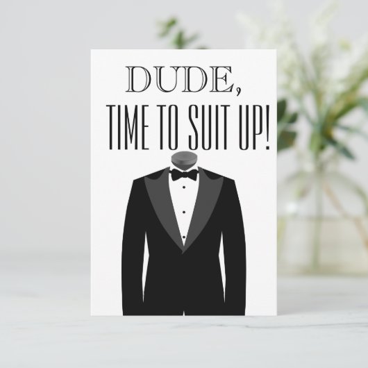 Best Man of Groomsman Uitnodiging (Staand voorkant)