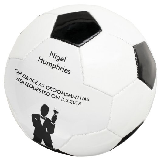 Best Man of Groomsman Voetbal Invite (Drie kwart)