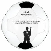 Best Man of Groomsman Voetbal Invite (Voorkant)