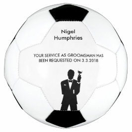 Best Man of Groomsman Voetbal Invite