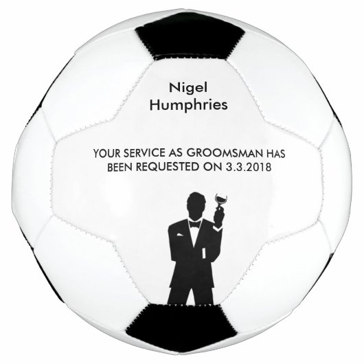 Best Man of Groomsman Voetbal Invite (Voorkant)