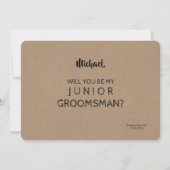 Best Man of Junior Groomsman-voorstel Kaart (Achterkant)
