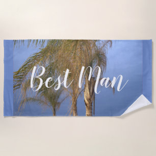 Best Man Palm Trees Beach Towel Strandlaken