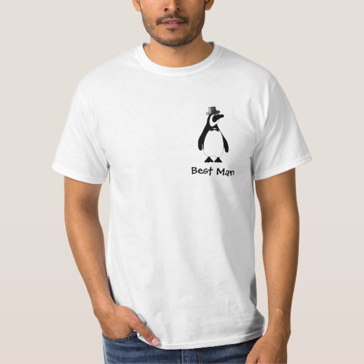 Best Man Penuin T-Shirt (Voorkant)