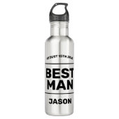 Best Man personalized groomsman gift Waterfles (Voorkant)