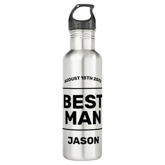 Best Man personalized groomsman gift Waterfles (Voorkant)