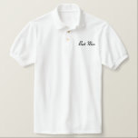 Best Man Polo Shirt<br><div class="desc">Best Man Polo Shirt in Wit met Zwarte borduurlijke tekst getoond.</div>