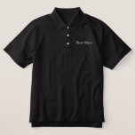 Best Man Polo Shirt<br><div class="desc">Best Man Polo Shirt is weergegeven in zwart met witte geborduurde tekst. Pas dit object aan of koop het op de aangegeven manier.</div>