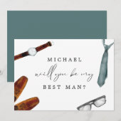 Best Man proposal Kaart for groom (Voorkant / Achterkant)