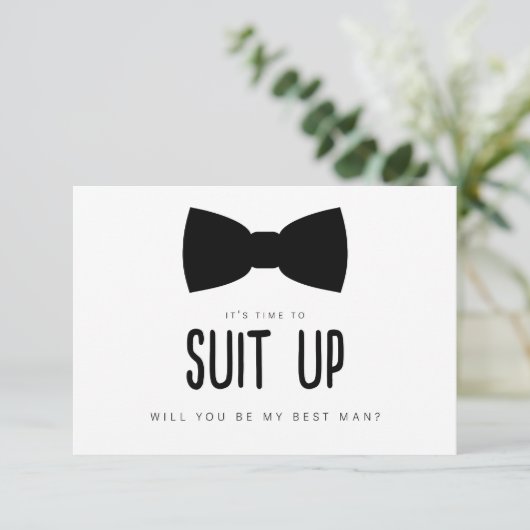 Best Man proposal Note Kaart (Staand voorkant)