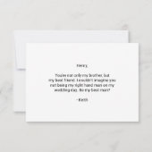 Best Man proposal Note Kaart (Achterkant)