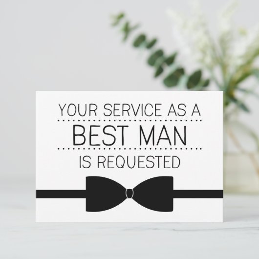 Best Man Request | Groomsmen Kaart (Staand voorkant)