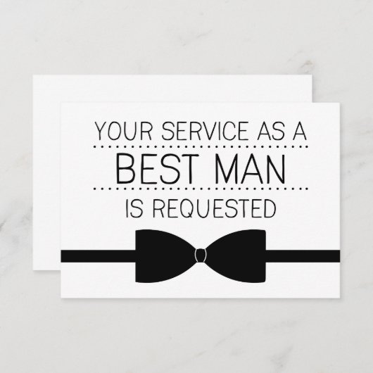 Best Man Request | Groomsmen Kaart (Voorkant / Achterkant)