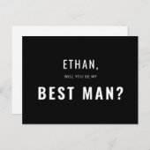 Best Man Request Modern Simple Uitnodiging Briefkaart (Voorkant / Achterkant)