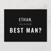 Best Man Request Modern Simple Uitnodiging Briefkaart (Voorkant)