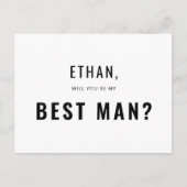 Best Man Request Modern Simple Uitnodiging Briefkaart (Voorkant)