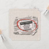 Best Man Request Newspaper Advertentie Kaart (Voorkant / Achterkant in situ)