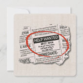 Best Man Request Newspaper Advertentie Kaart (Voorkant)