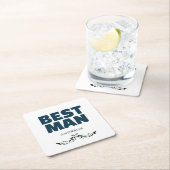 Best Man Rustic Black Wedding Monogram Mason Jar Kartonnen Onderzetters (Insitu)