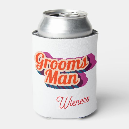 Best Man | Script Style Custom Wedding Blikjeskoeler (Blikje Voorkant)