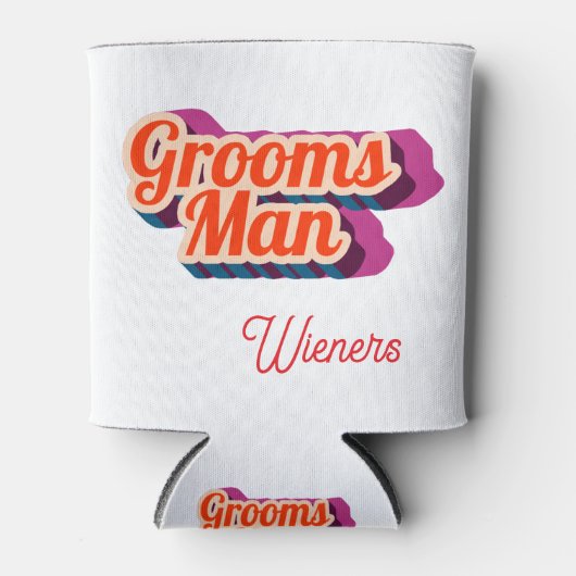 Best Man | Script Style Custom Wedding Blikjeskoeler (Voorkant)