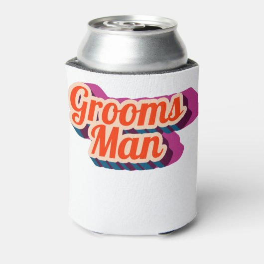 Best Man | Script Style Custom Wedding Blikjeskoeler (Blikje Achterkant)