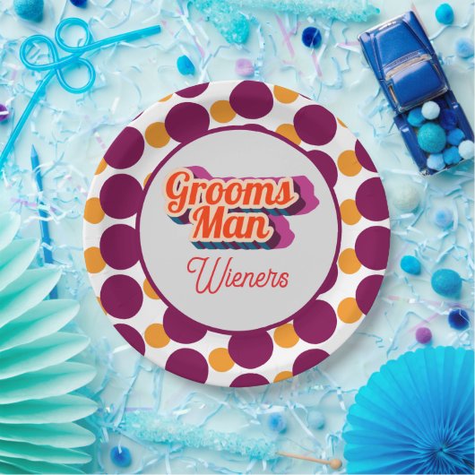 Best Man | Script Style Custom Wedding Papieren Bordje (Feest)