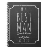 Best Man Speech Notes and Jokes Wedding Journal Notitieboek (Voorkant)
