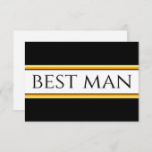 BEST MAN Sportief Zwart Geel Wit Racing Strepen (Voorkant / Achterkant)