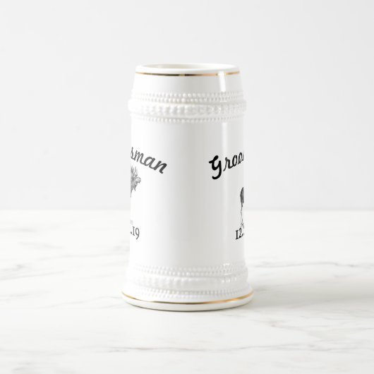 Best Man Stein  Moose Bierpul (Center)