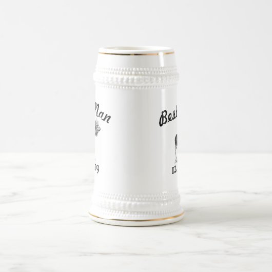 Best Man Stein Moose Bierpul (Center)