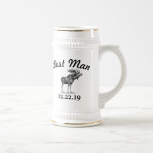 Best Man Stein  Moose Bierpul