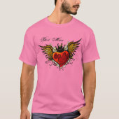 Best Man  Tattoo Winged Heart Shirt (Voorkant)