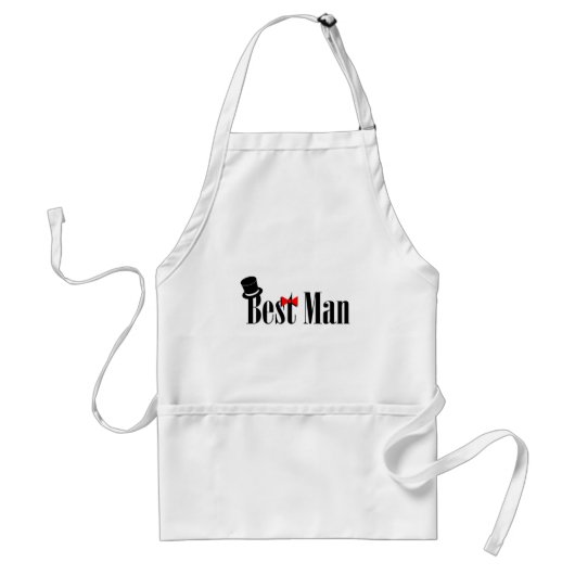 Best Man Top Hat Standaard Schort (Voorkant)