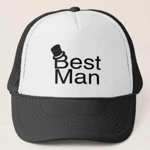 Best Man Top Hat Trucker Pet