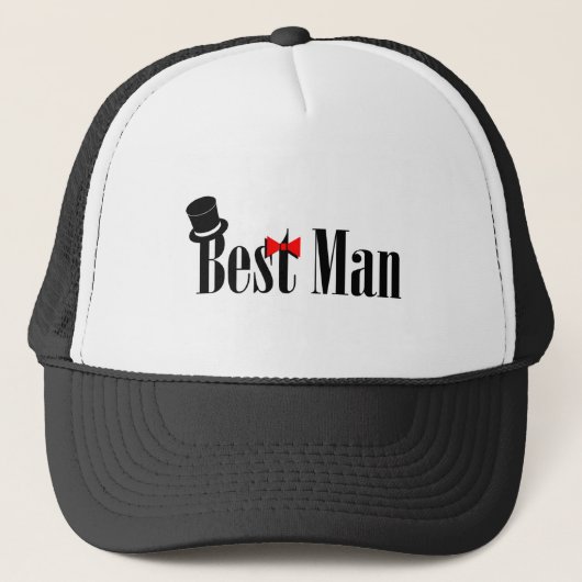 Best Man Top Hat Trucker Pet (Voorkant)