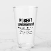 BEST MAN TROUWFEEST TUMBLER GLAS (Voorkant)