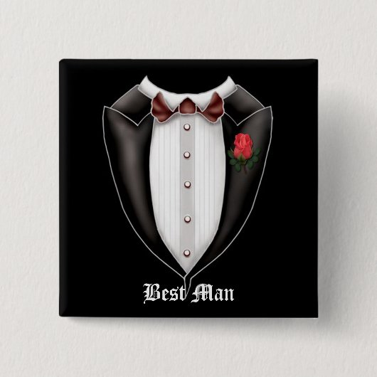 Best Man Tuxedo Button (Voorkant)