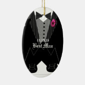 Best Man Tuxedo Wedding Holiday Ornament (Rechts)