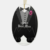 Best Man Tuxedo Wedding Holiday Ornament (Links)