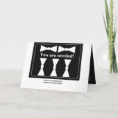 BEST Man Uitnodiging tot weddenschap met Bow-Strop (Achterkant)