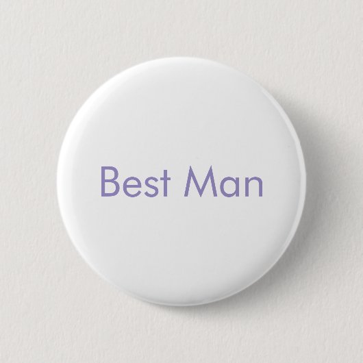 Best Man Violet Tulip Weddenschappen Ronde Button 5,7 Cm (Voorkant)