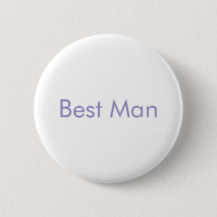 Best Man Violet Tulip Weddenschappen Ronde Button 5,7 Cm