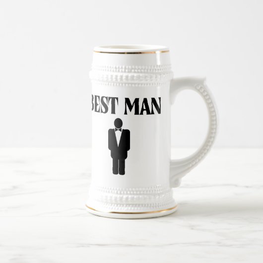 Best Man Wedding Beer Stein Bierpul (Rechts)