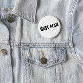 Best Man Wedding Black Ronde Button 5,7 Cm (In situ)