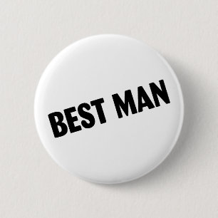 Best Man Wedding Black Ronde Button 5,7 Cm